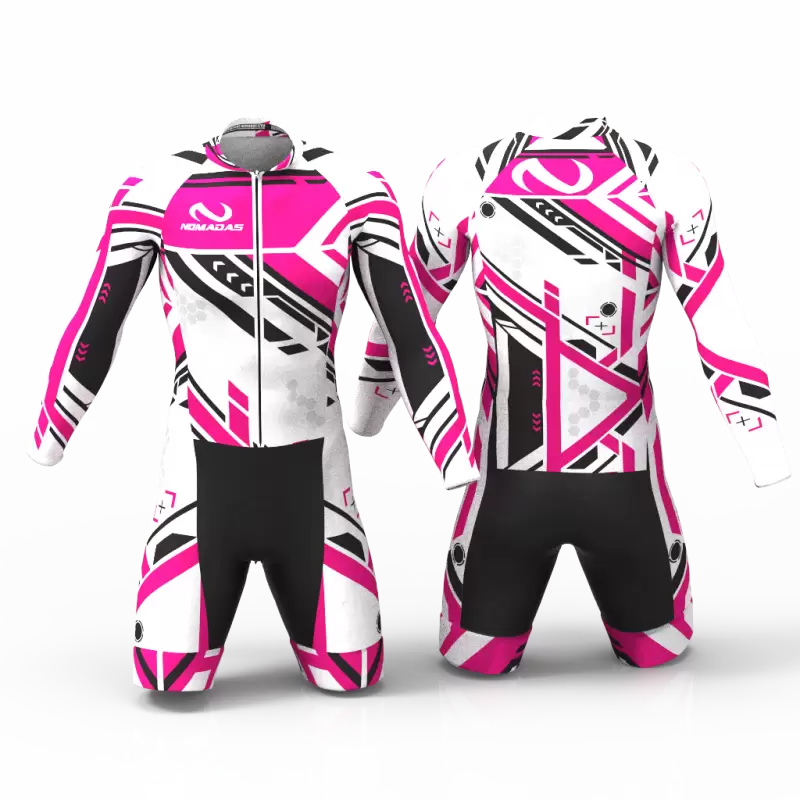 Tecno fuchsia Cycling suit