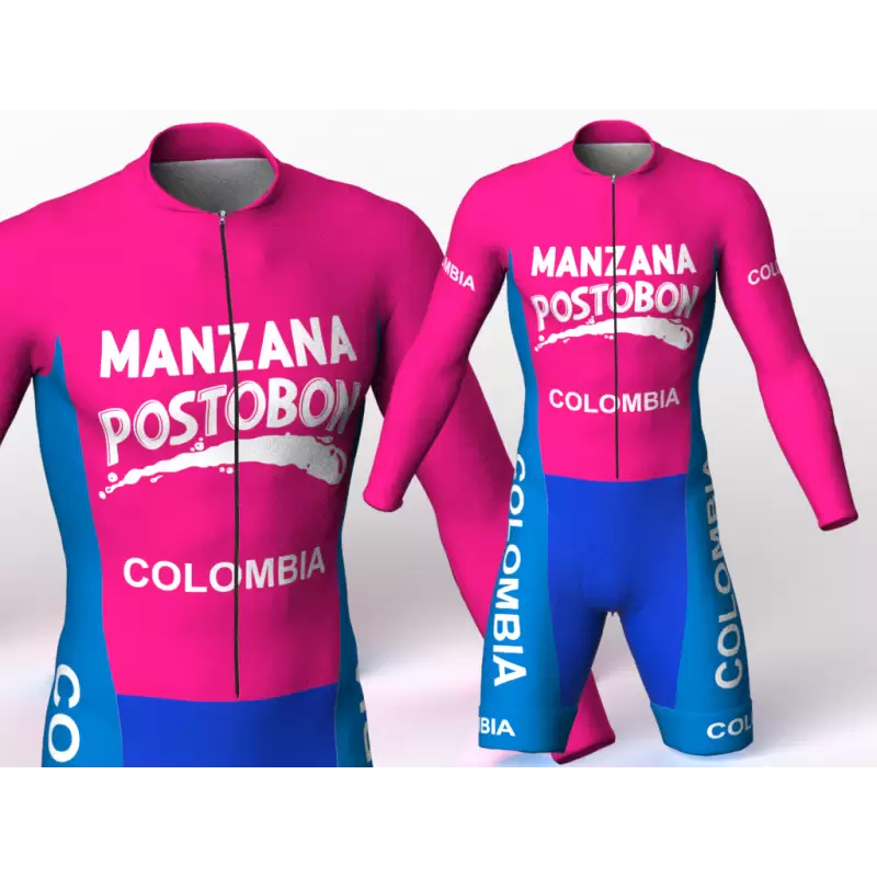 colombia fucsia Enterizo para ciclismo para hombres mujeres