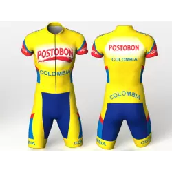 NATIONAL TEAM COLOMBIA YELLOW INLINE CYCLING SUIT