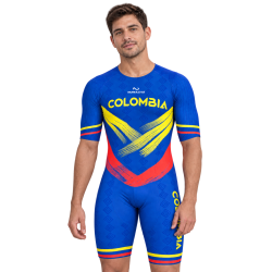 Licra de patinaje Colombia Azul Pro | Nómadas