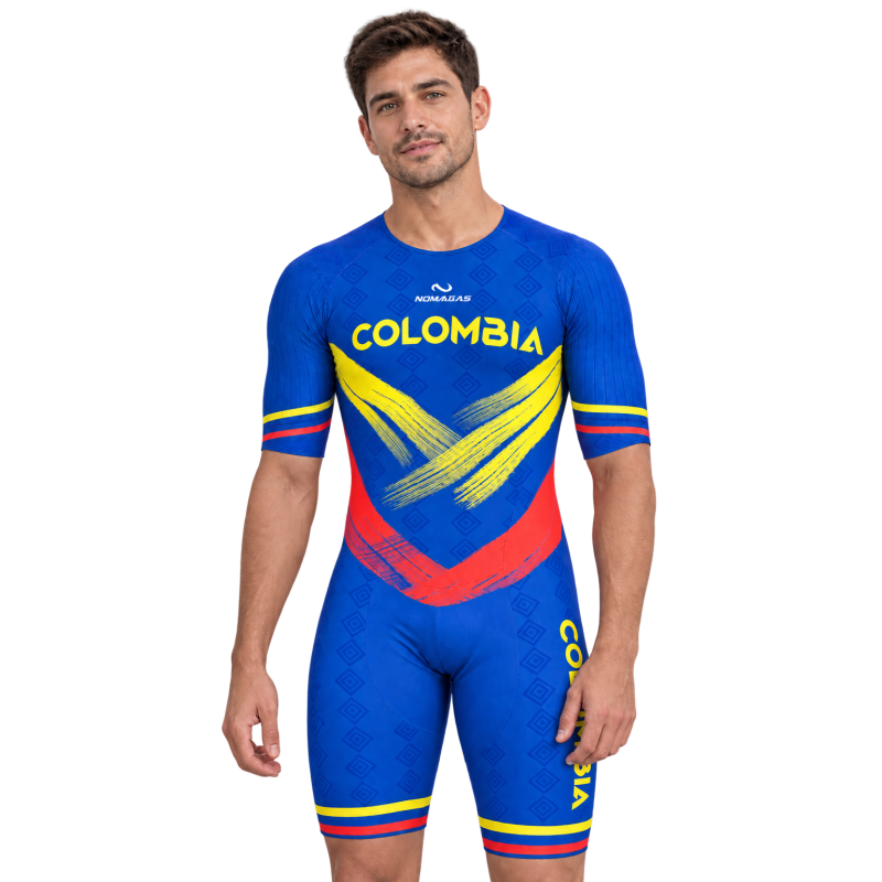 Licra de patinaje Colombia Azul Pro | Nómadas