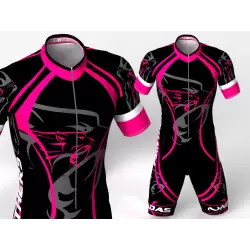 Panther fuchsia Cycling suit