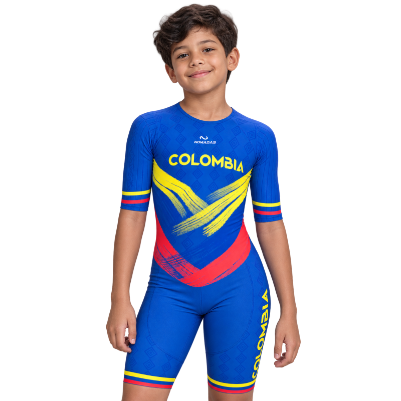 Licra de patinaje Colombia Azul Pro | Nómadas