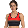Top deportivo Degradado Rojo y Negro NÓMADAS para mujer - vista frontal