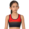 Top deportivo Degradado Rojo y Negro NÓMADAS para niña - vista frontal