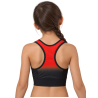 Top deportivo Degradado Rojo y Negro NÓMADAS para niña - vista posterior