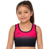 Top deportivo Degradado Fucsia y Negro NÓMADAS para niña - vista frontal