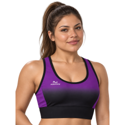 Top deportivo Degradado Morado A NÓMADAS para mujer - vista frontal