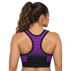 Top deportivo Degradado Morado A NÓMADAS para mujer - vista posterior